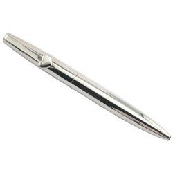 Engraved Silver Plated Heart Clip Ball Point Pen