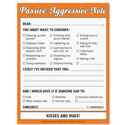 Passive-Aggressive Nifty Note