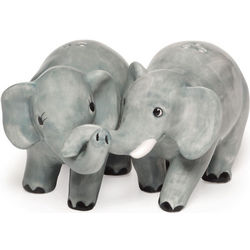 Gray Elephant Salt and Pepper Shakers