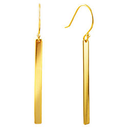 Designer Inspired Gold-Plated Dangling Bar Earrings