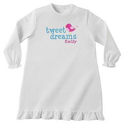 Personalized Tweet Dreams Birdie Nightgown