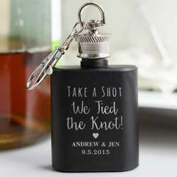 Engraved Wedding Mini Flask Favors