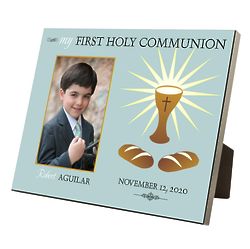 Boy's Personalized My First Holy Communion Picture Frame