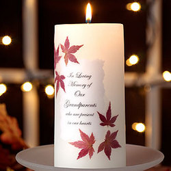 Autumn Leaves Memorial Candle