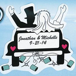 Personalized Just Married Car Magnet