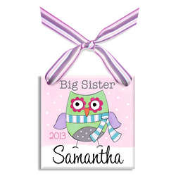 Personalized Big Sister Owl Ornament