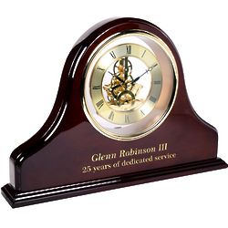 Grand Piano Personalized Rosewood Mantel Clock