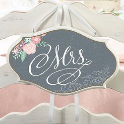 Mr. or Mrs. Wedding Chair Sign