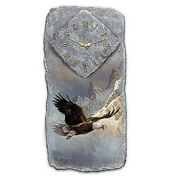Breaking the Clouds Eagle Art Wall Clock