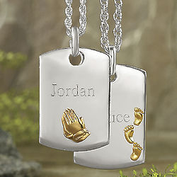 Serenity Inspirations Personalized Two-Tone Pendant