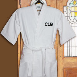 Embroidered Initials Robe