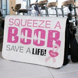 Squeeze a Boob Breast Cancer Awareness Shoulder Bag