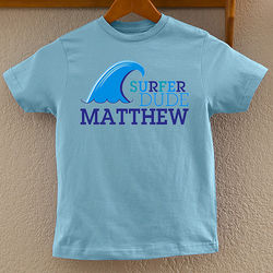 Surfer Dude Personalized Youth T-Shirt
