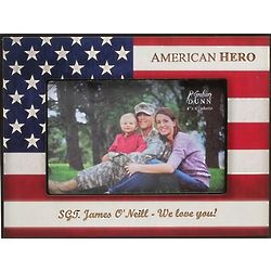 American Hero Personalized Picture Frame