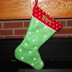 Bright and Cheerful Personalized Christmas Stocking