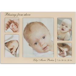 Personalize Blessings From Above Ivory Collage Baby Photo Frame