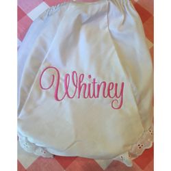 Embroidered Name Diaper Cover