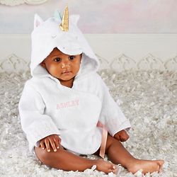 Personalized Enchanted Unicorn Hooded Baby Robe