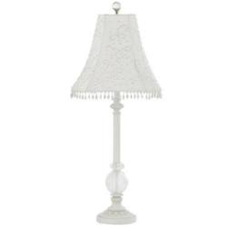 White Large Glass Ball Lamp with Starburst Shade