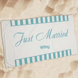 Personalized Wedding Get Away Beach Towel