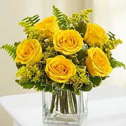Love's Embrace Yellow Rose Bouquet