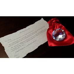 Glass Diamond of Love with Personalized Letter