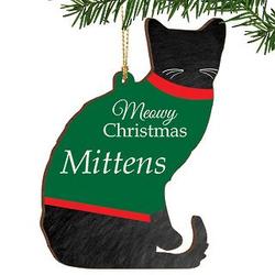 Meowy Christmas Personalized Cat Ornament