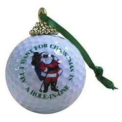 Hole in One Santa Golf Ball Ornament
