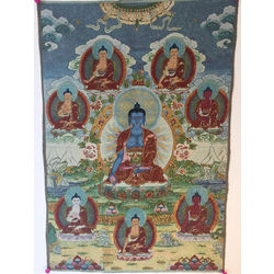 Eight Medicine Buddhas Art Tapestry