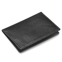 Personalized Leather Wallet with Double Window ID Case