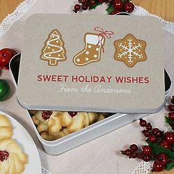 Personalized Sweet Holiday Wishes Tin