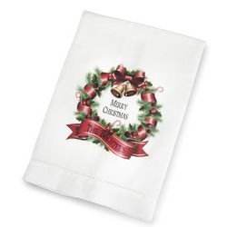 Merry Christmas Wreath Towel