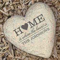 Personalized Family Heart Garden Stone
