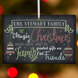 Personalized Magic of Christmas Rectangle Ornament