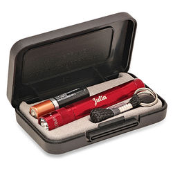 Personalized Red Maglite Solitaire Gift Set