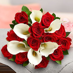 Red Rose & Calla Lily Bouquet Bouquet