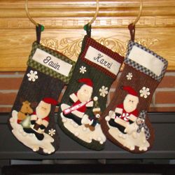 Santa and Friends Personalized Christmas Stocking
