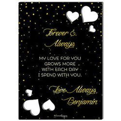 My Heart Is Personalized Cutout Greeting Card