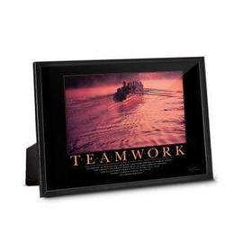 Teamwork Rowers Framed Desktop Print