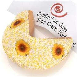Sun Flower Giant Personalized Fortune Cookie