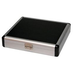 Aluminum and Leather Cigar Travel Humidor