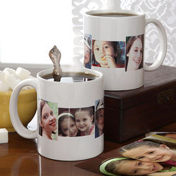 Personalized Five Photo Collage Coffee Mug