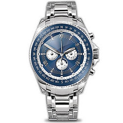 Stainless Steel Chronograph Watch for Grandson