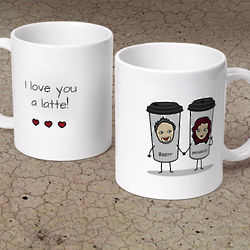 I Love You a Latte Personalized Coffee Mug
