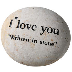 I Love You Written in Stone Message Rock