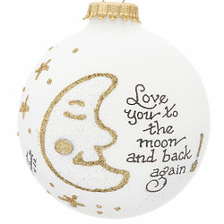 Love You to the Moon Christmas Ornament