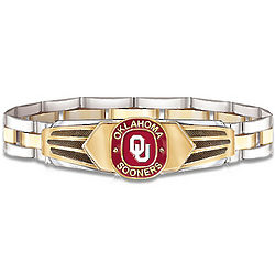 Men's Stainless Steel Oklahoma Sooners Bracelet