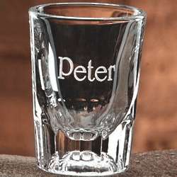 Personalized Fluted Crystal Shot Glass