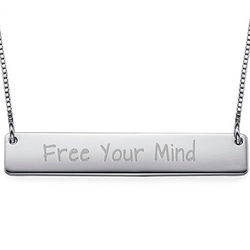Free Your Mind Bar Necklace in Sterling Silver