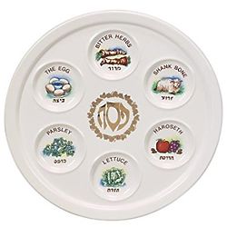 Vintage Look Graphics Ceramic 10.5 Inch Passover Seder Plate